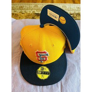 Men's New Era Gold/Navy San Francisco Giants 60th Anniversary Azure Undervisor